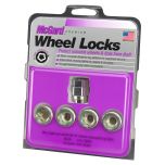Cone Seat- Under Hub Cap Wheel Lock Set (M12 x 1.25 Thread Size) - Set of 4 Locks and 1 Key