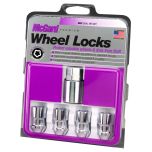 Chrome Cone Seat Wheel Lock Set (M12 x 1.5 Thread Size) - Set of 4 Locks and 1 Key