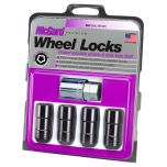 Black Cone Seat Wheel Lock Set (M14 x 1.5 Thread Size) - Set of 4 Locks and 1 Key