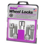 Chrome Bolt Style Radius Seat Lock Bolt Set (M14 x 1.5 Thread Size) - Set of 4 Locks and 1 Key
