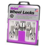 Chrome Bolt Style Radius Seat Lock Bolt Set (M14 x 1.5 Thread Size) - Set of 4 Locks and 1 Key