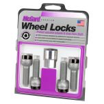 Black Bolt Style Radius Seat Lock Set (M14 x 1.5 Thread Size) - Set of 4 Locks and 1 Key