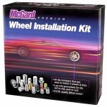 Black SplineDrive 5 Lug Wheel Installation Kit (M12 x 1.5 Thread Size); Set of 16 Lug Nuts, 1 Installation Tool, 4 Wheel Locks, 1 Key, Key Storage Pouch